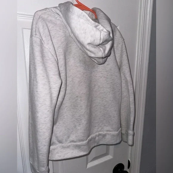 Puma Kids Gray Hoodie with Pink Logo - Picture 5 of 5